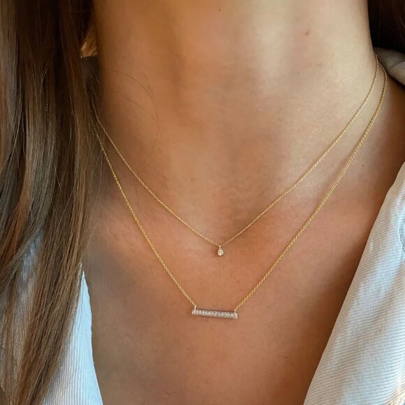Dana Rebecca Designs DRD Sophia Ryan Diamond Teardrop Necklace in 14k Rose Gold - Picture 2 of 6
